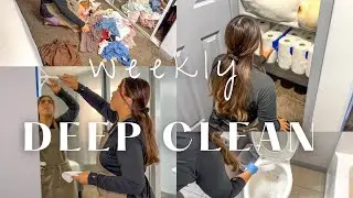 Weekly DEEP CLEAN | cleaning motivation✨💫 | all day clean with me | new home cleaning | august 2022✨