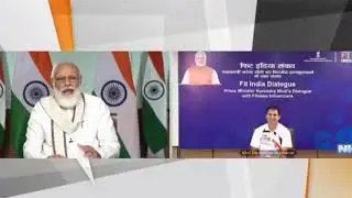PM Modi interacts with Virat Kohli, Milind Soman and others in Fit India Dialogue