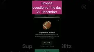 Dropee question of the day 21 December | Dropee question of the day@CryptoTechSunil