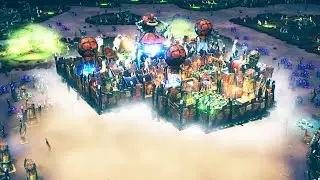 NEW - Flying CITY BUILDER Surviving Alien Invasion in Factorio Like Base Building Crafting Game