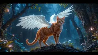 The Story of a Flying Cat #FantasyExplorer #MysticWingedCat #FuturisticWilderness
