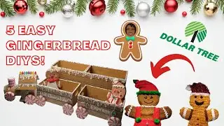 5 *~EASY~* Gingerbread DIYs using DOLLAR TREE Items!