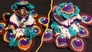 💙🦚 Handcrafted Peacock Sweater for Laddu Gopal | Devotional DIY ✨