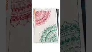 mandala's art #art #red #green #mandalaart
