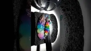 Rainbow slime toast spread&mdash;smooth color flow in crisp ASMR detail 🌈🍞🫧✨ #ASMR
