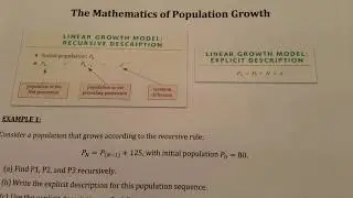 Discrete Math - Population Growth Example