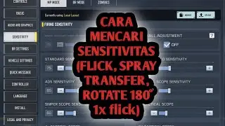 CODM CARA MENCARI SENSITIVITAS FLICK, SPRAY TRANSFER, ROTASI 180 1x FLICK