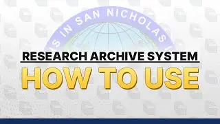 Research Archive System V1.0 | Video Tutorial
