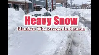 Heavy Snow Blankets The Street - Bowmanville, Canada