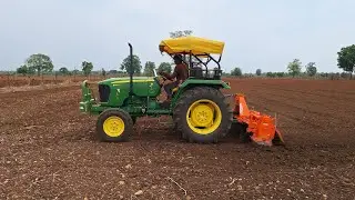 soybean seed bed preparation 2024 kharif season with John deer 5050D।