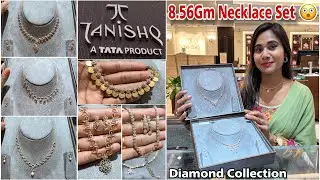 Tanishq Latest 2024 Diamond Necklace Set Designs 8.56Gm Starts😳| Diamond Necklace Set With Price|