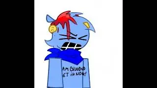 hey!, dumbass!/est&uacute;pido!, catch this!/atrapa esto! #xd #animation #forsaken #humor #c00lkid #bluudud
