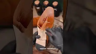 Gifennse Brown Oxford Coloring Process | Handmade Leather Magic H #leather #shoes #handmade #asmr