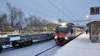 Электропоезд ЭП2Д-0092 ЦППК станция Яхрома 30.12.2025