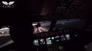 Global Express landing in Warsaw, Poland - Cockpit View