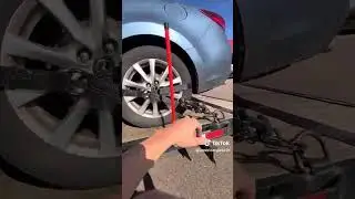 One Way To Strap Down A Vehicle...