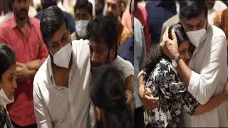 Chiranjeevi Very Emotional Moments With Actor Uttej Family | Uttej Wife Padma Condolence Meet