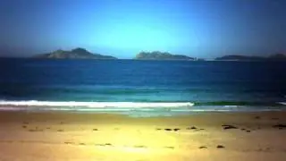 Islas C&iuml;es desde playa de forti&ntilde;&oacute;n, Saians, Vigo