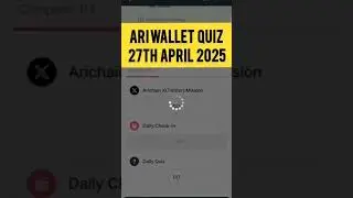 Ari Wallet Daily Quiz 27 April 2025 | AriWallet Testnet Airdrop #ariwalletairdrop #dailyquiz