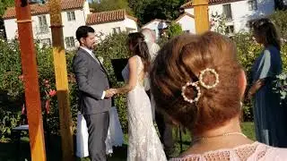 Wedding ceremony Oct 1 2021 The Rose Garden in Mission Park, Santa Barbara