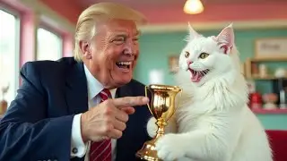 Trump vs Cat: Ice Cream Challenge Gone Wild! 🍦😺🏆