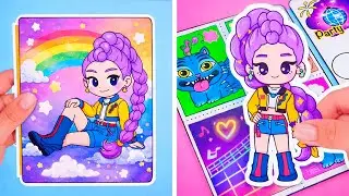 Руми, Мира и Зои сходят с ума! 🌸 DIY бумажные куклы K-Pop