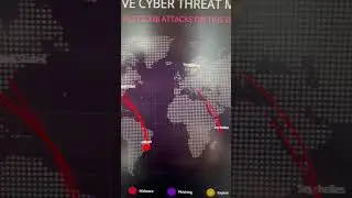 Hacking -hackers live cyber attack map. #cybersecurity #viral #fyp #trending #short #shorts #mylife