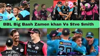 BBL big Bash Zaman Khan versus Steve Smith big fight BBL big match Brisbane HeatSydney Sixers