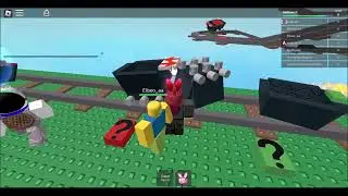 Idiot laughs at a glitchy ROBLOX cart game