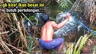 Gk kira&sup2;..!! ikan besar narik joran tegek pemancing #BJ