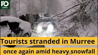Tourists stranded in Murree once again amid heavy snowfall | Pakistan Observer