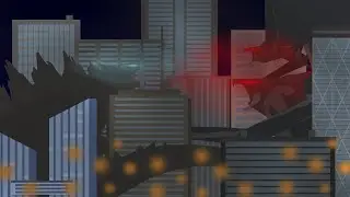 Godzilla vs Mutos Final Battle (Full Fight) /Stick Nodes Animation/Godzilla 2014