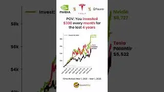 Nvidia vs Tesla vs Palantir: You invested $300 monthly since 2021 #nvidia #tesla #palantir #stocks