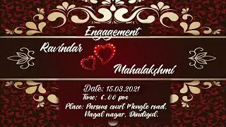 Ravindar & Mahalakshmi Engagement