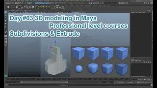 Autodesk Maya Intro to  3D Modeling Extrude & Subdivision : Lesson 3 Basic Skills - urdu / hindi