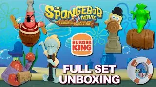 FULL UNBOXING 🎁 New SPONGEBOB Movie 2025 TOYS x  BURGER KING