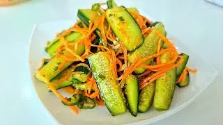 Очень вкусно! Салат из огурцов!