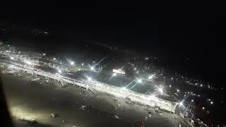 Takeoff From Chennai Airport At Night | Full Aerial View | HD