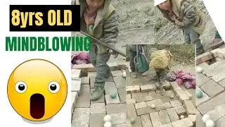 8yrs Old Boy Makes A Pool Table Using Bricks from China
