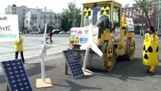 Nukes kill the solution of Climate Change - Greenpeace demo in Budapest, Hungary