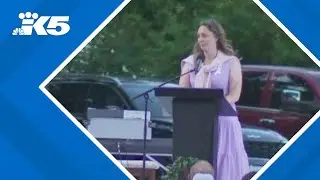 Whitney Decker speaks at daughters' memorial in Wenatchee