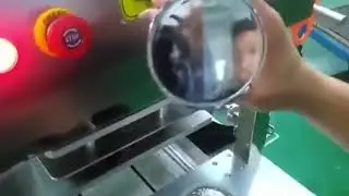 Tabletop semi auto plastic cup foil closing machine