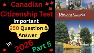 Canadian Citizenship Practice Test  Part 5  (2026 )