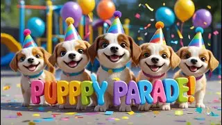 Puppy Parade! 🐾 Cute Dogs March & Sing Along | Fun Kids Song About Puppies & Friends