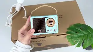 PRUNUS J-999 Retro Bluetooth Speaker, Mini Size, USB/TF/AUX, Cute Vintage Vibe