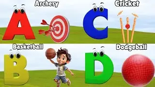 ABC Phonics Song , Sports Song , Sports phonics song for toddlers to learn alphabets, abc song