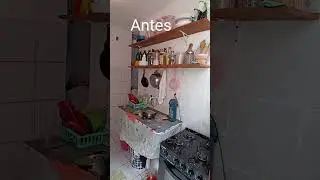 transformando cozinha simples e pequena #diy #fa&ccedil;avoc&ecirc;mesmo #transforma&ccedil;&atilde;o
