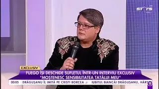 Fuego, despre problemele de sănătate pe care le are: ”Moștenesc sensibilitatea tatălui meu