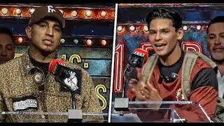 Mario Barrios and Ryan Garcia kick off countdown to blockbuster welterweight title fight in testy