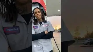 AI Bloodhound Lil Jeff Starts Working at a Gas Station 😂💼 #Chicago #AI #ViralMoment